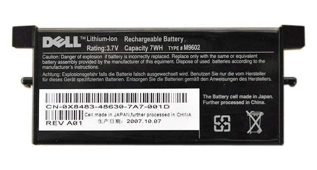 0X8483 - Dell 3.7V 7WH RAID Controller Battery for PERC 5/E 6/E