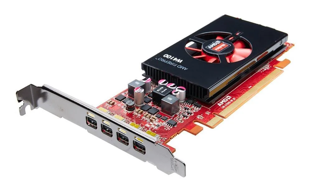 0XXH7R - Dell AMD FirePro W4100 2GB GDDR5 4x mini-DisplayPort Video Graphics Card