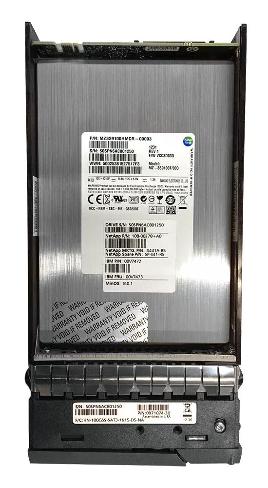 108-00278 - NetApp 100GB Single-Level Cell (SLC) SAS 3Gb/s 3.5-inch Solid State Drive for DS4243 DS4346