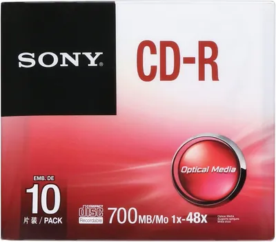 Sony 10CDQ80L3//T 48x CD-R Media - 700MB - 10 Pack