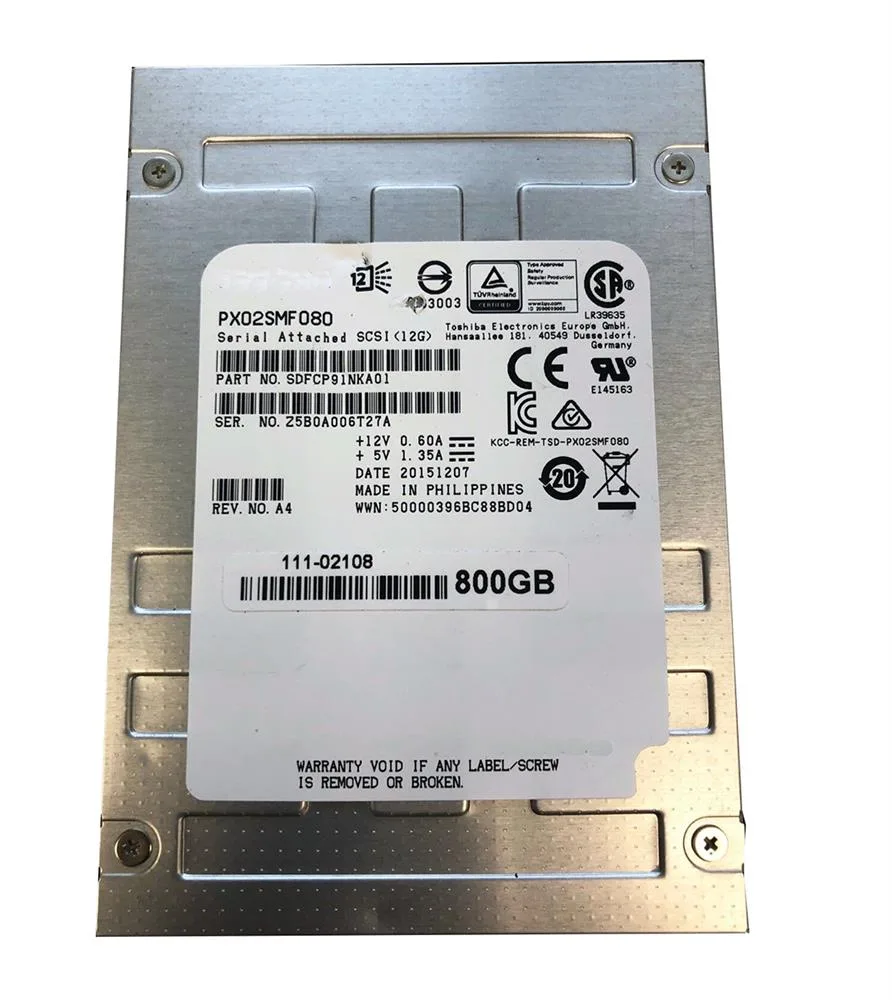 111-02108 - NetApp 800GB SAS 12Gb/s Solid State Drive for E-Series Storage Array