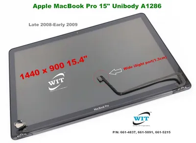 1211DM - Apple 15-inch LCD Screen Assembly for MacBook Pro Late 2008 A1211