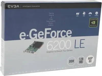 128-A8-N294-AR - EVGA GeForce 6200LE 128MB 64-Bit DDR AGP 4X/8X Video Graphics Card