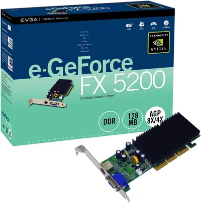 128-A8-N304-LX - EVGA GeForce FX 5200 128MB DDR 64-Bit AGP 4X/8X Video Graphics Card
