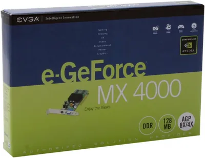 128-A8-NV96-LX - EVGA GeForce MX4000 128MB DDR 64-Bit Low Profile AGP 4X/8X Video Graphics Card
