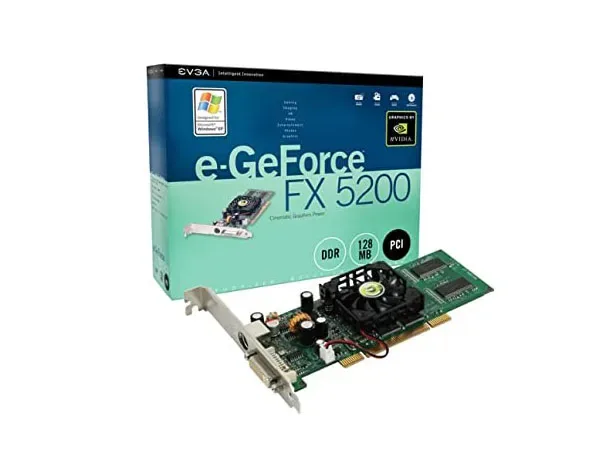128-P1-N298-KR - EVGA GeForce FX 5200 128MB DDR 64-Bit PCI VGA/ S-Video Low Profile Video Graphics Card