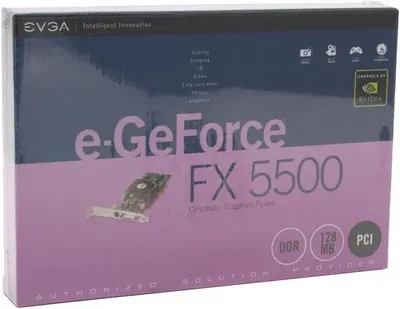 128-P1-N320-A1 - EVGA Nvidia GeForce FX 5500 128MB 64-Bit DDR PCI DVI/ S-Video Out Video Graphics Card