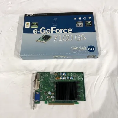128-P2-N411-B1 - EVGA GeForce 7100 GS 256MB (128MB On-board) 64-Bit GDDR2 PCI Express x16 SLI Support Video Graphics Card