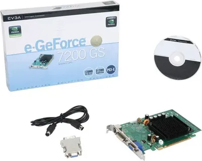 128-P2-N428-B6 - EVGA e-GeForce 7200 GS 128MB DDR2 64-Bit PCI Express x16 DVI/ D-Sub/ S-Video Output Video Graphics Card