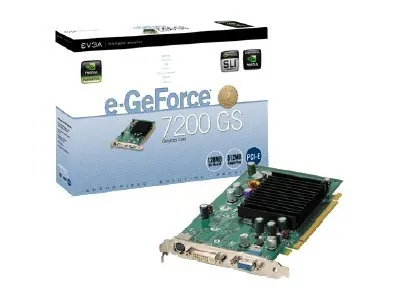 128P2N428B6 - EVGA e-GeForce 7200 GS 128MB DDR2 64-Bit PCI Express x16 DVI/ D-Sub/ S-Video Output Video Graphics Card