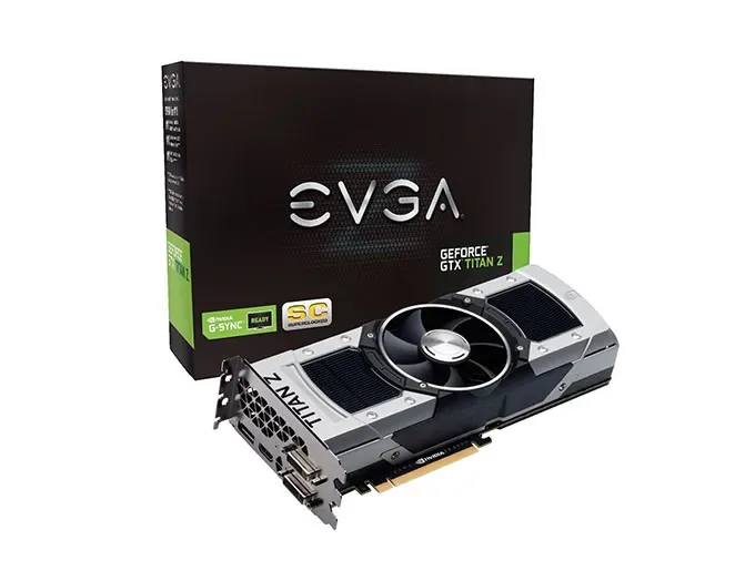 12G-P4-3992-LA - EVGA GeForce GTX Titan Z SuperClocked 12GB 768-Bit GDDR5 PCI Express 3.0 x16 DVI/ HDMI SLI Support Video Graphics Card