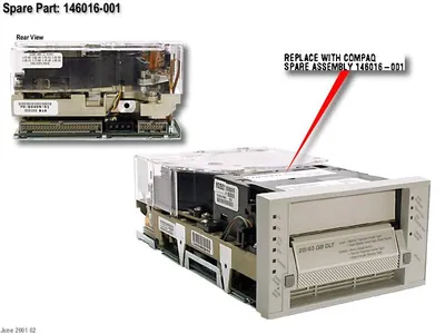 146016-001 - HP 20/40GB Fast Wide Single-Ended Library Ready Tape Drive Storageworks Tl881 Tl890
