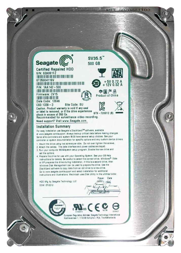 1AA142-500 - Seagate 500GB 7200RPM SATA 6Gb/s 3.5-inch Hard Drive