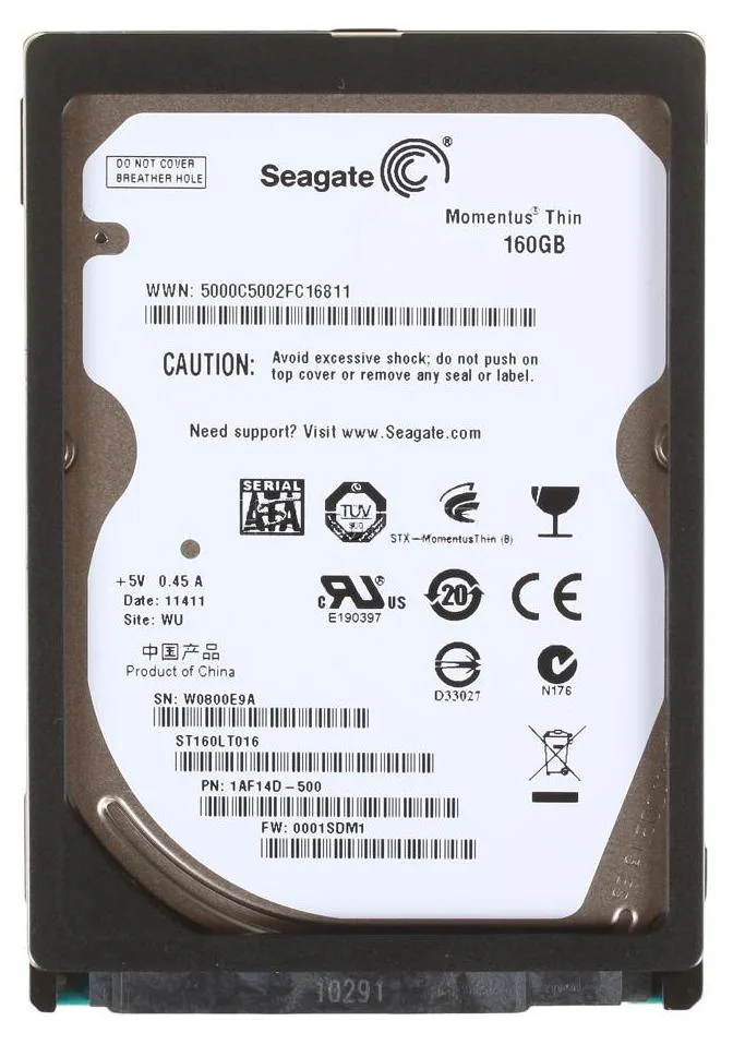 1AF14D-500 - Seagate 160GB 7200RPM SATA 3Gb/s 2.5-inch Hard Drive