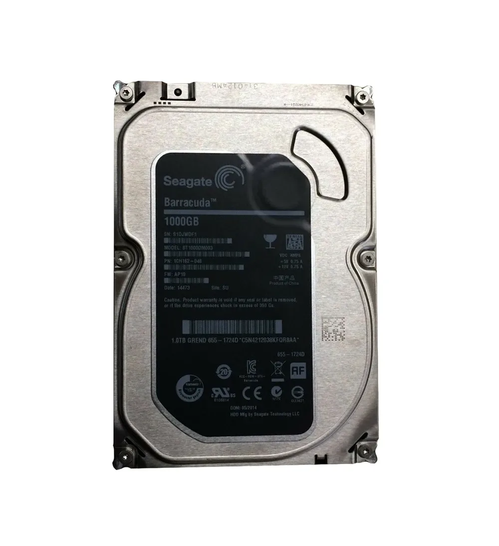 1CH162-048 - Seagate BarraCuda 1TB 7200RPM SATA 6Gb/s 64MB Cache LFF 3.5-inch Hard Drive