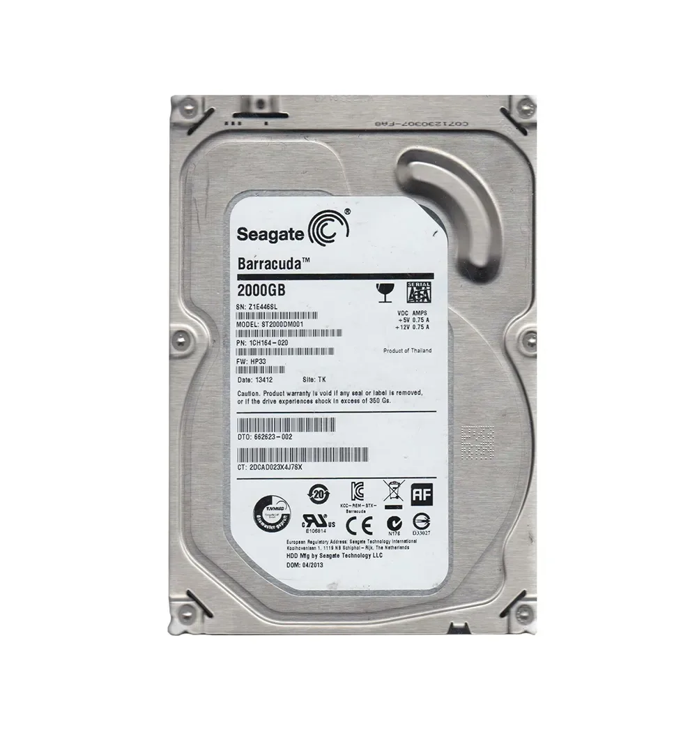1CH164-020 - Seagate BarraCuda 2TB 7200RPM SATA 6Gb/s 64MB Cache LFF 3.5-inch Hard Drive