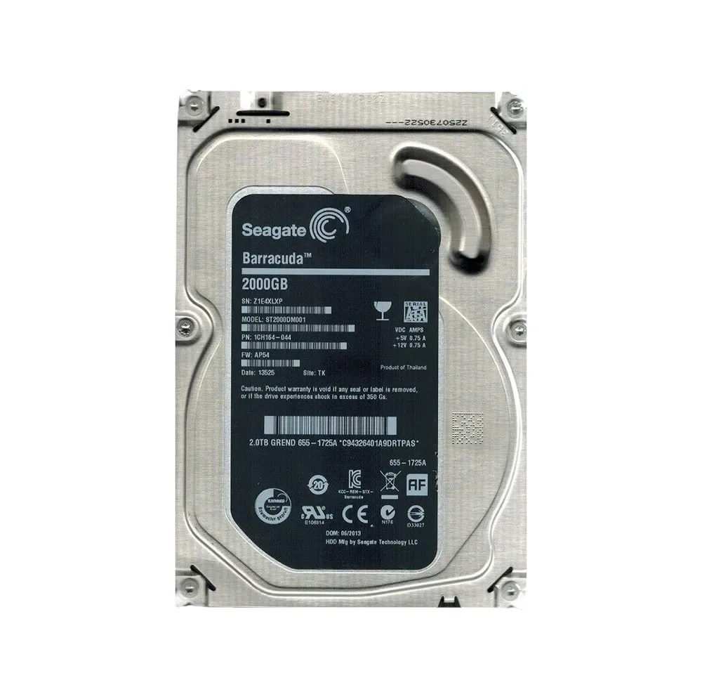 1CH164-044 - Seagate BarraCuda 2TB 7200RPM SATA 6Gb/s 64MB Cache LFF 3.5-inch Hard Drive