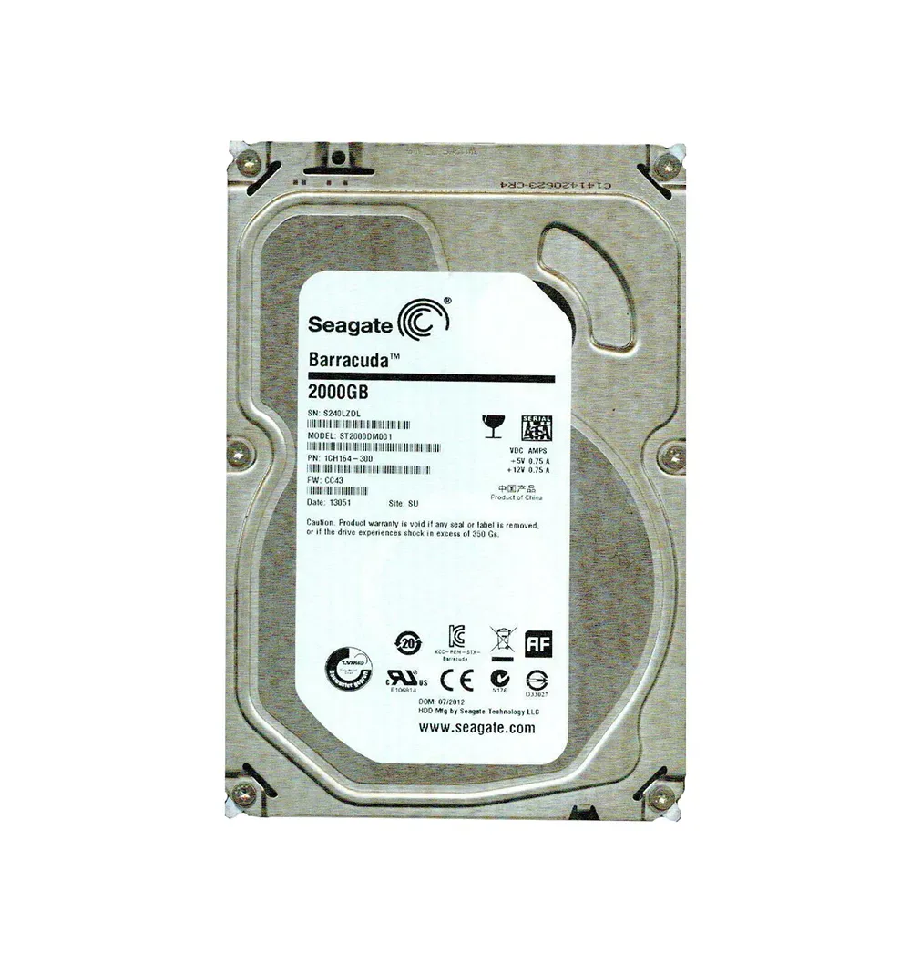 1CH164-300 - Seagate BarraCuda 2TB 7200RPM SATA 6Gb/s 64MB Cache LFF 3.5-inch Hard Drive