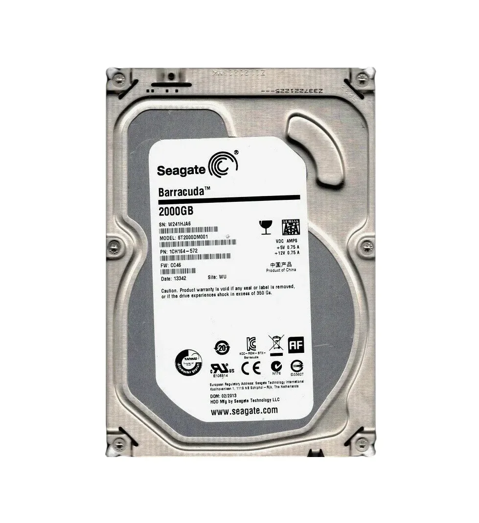 1CH164-572 - Seagate BarraCuda 2TB 7200RPM SATA 6Gb/s 64MB Cache LFF 3.5-inch Hard Drive