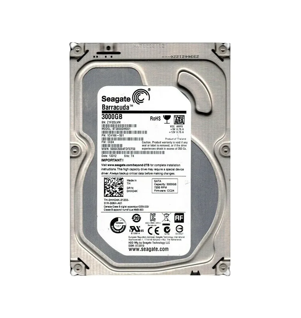 1CH166-501 - Seagate BarraCuda 3TB 7200RPM SATA 6Gb/s 64MB Cache (RoHS) 3.5-inch Hard Drive