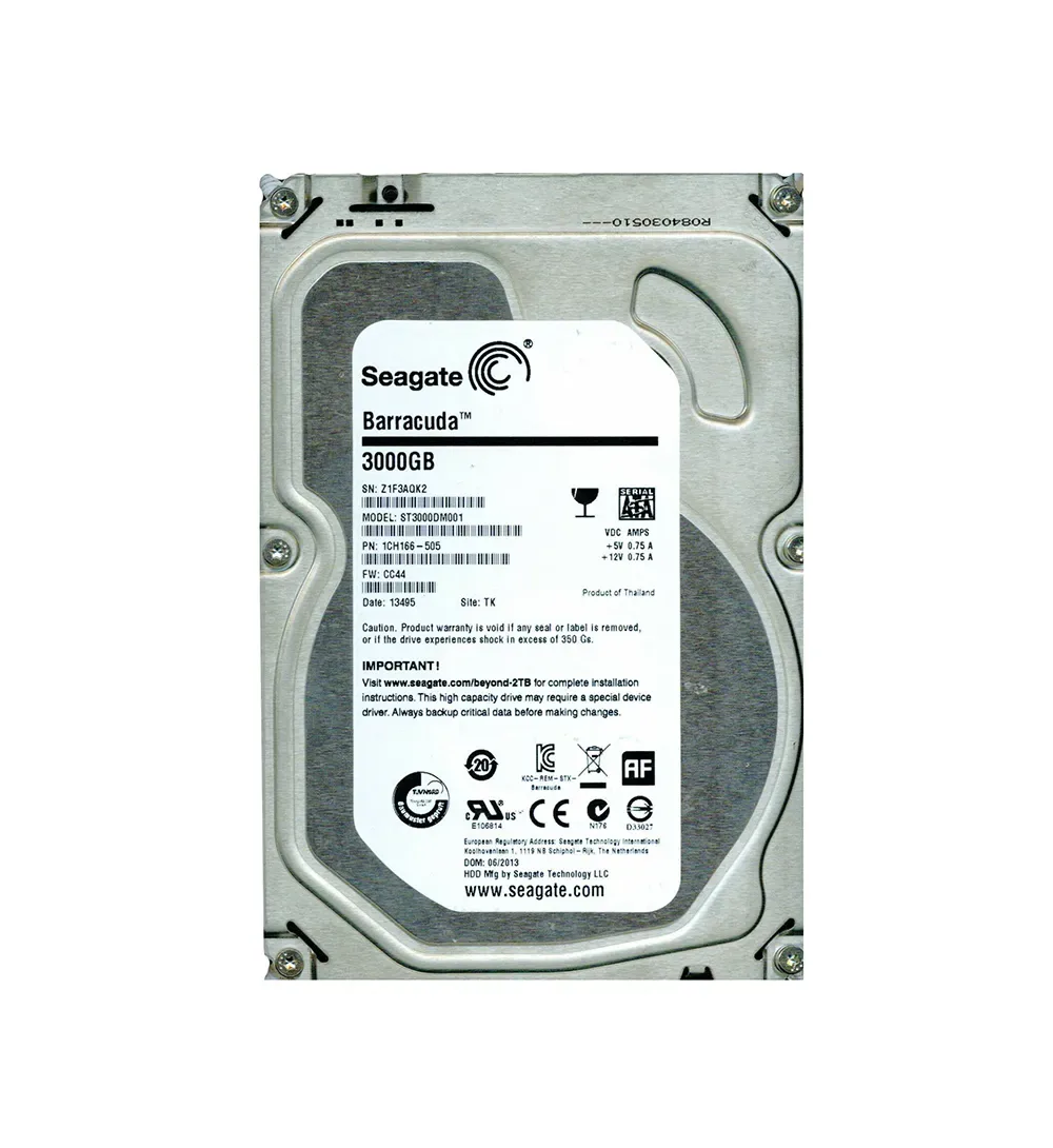1CH166-505 - Seagate BarraCuda 3TB 7200RPM SATA 6Gb/s 64MB Cache (RoHS) 3.5-inch Hard Drive
