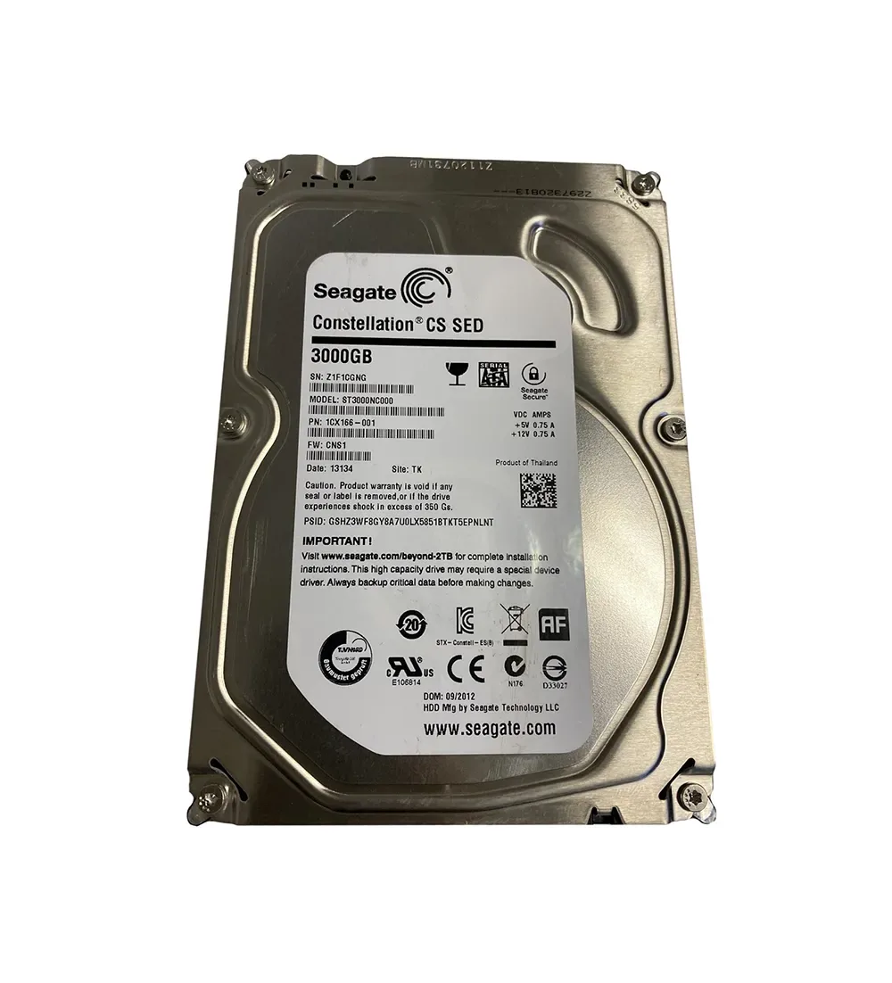 1CX166-001 - Seagate Constellation CS 3TB 7200RPM SATA 6Gb/s 64MB Cache (CE) SED 3.5-inch Hard Drive