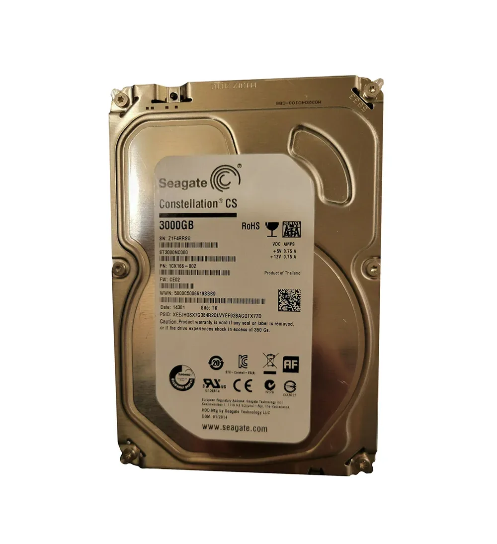 1CX166-002 - Seagate Constellation CS 3TB 7200RPM SATA 6Gb/s 64MB Cache (CE) SED 3.5-inch Hard Drive