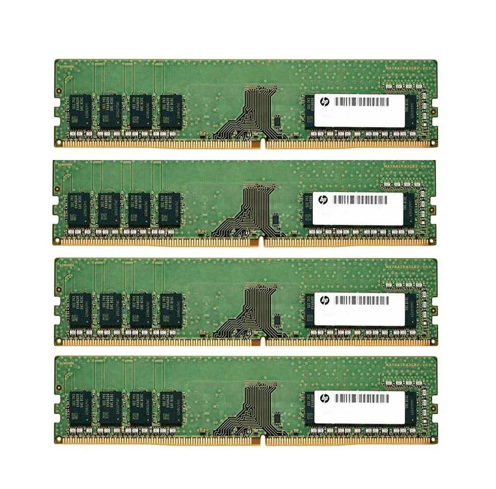 1D0C8AV - HP 64GB Kit (4X16GB) DDR4-3200MHz PC4-25600 ECC Unbuffered CL22 288-Pin UDIMM 1.2V Dual Rank Memory
