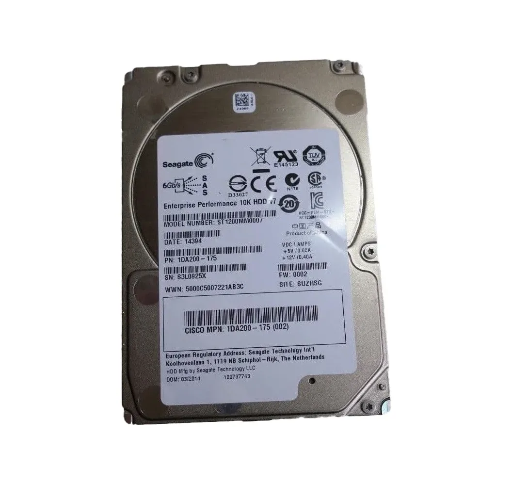 1DA200-175 - Seagate Performance 1.2TB 10000RPM SAS 6Gb/s 2.5-inch Enterprise Hard Drive