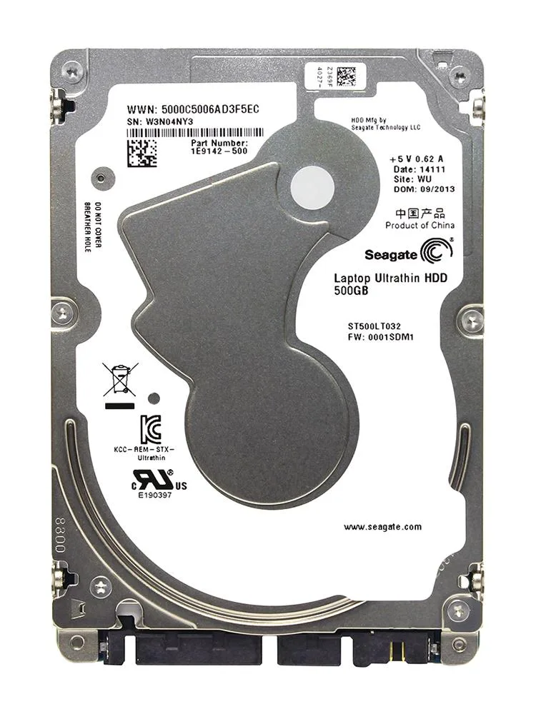 1E9142-500 - Seagate Laptop Ultrathin 500GB 5400RPM SATA 6Gb/s 128MB Cache (CE) 2.5-inch Hard Drive