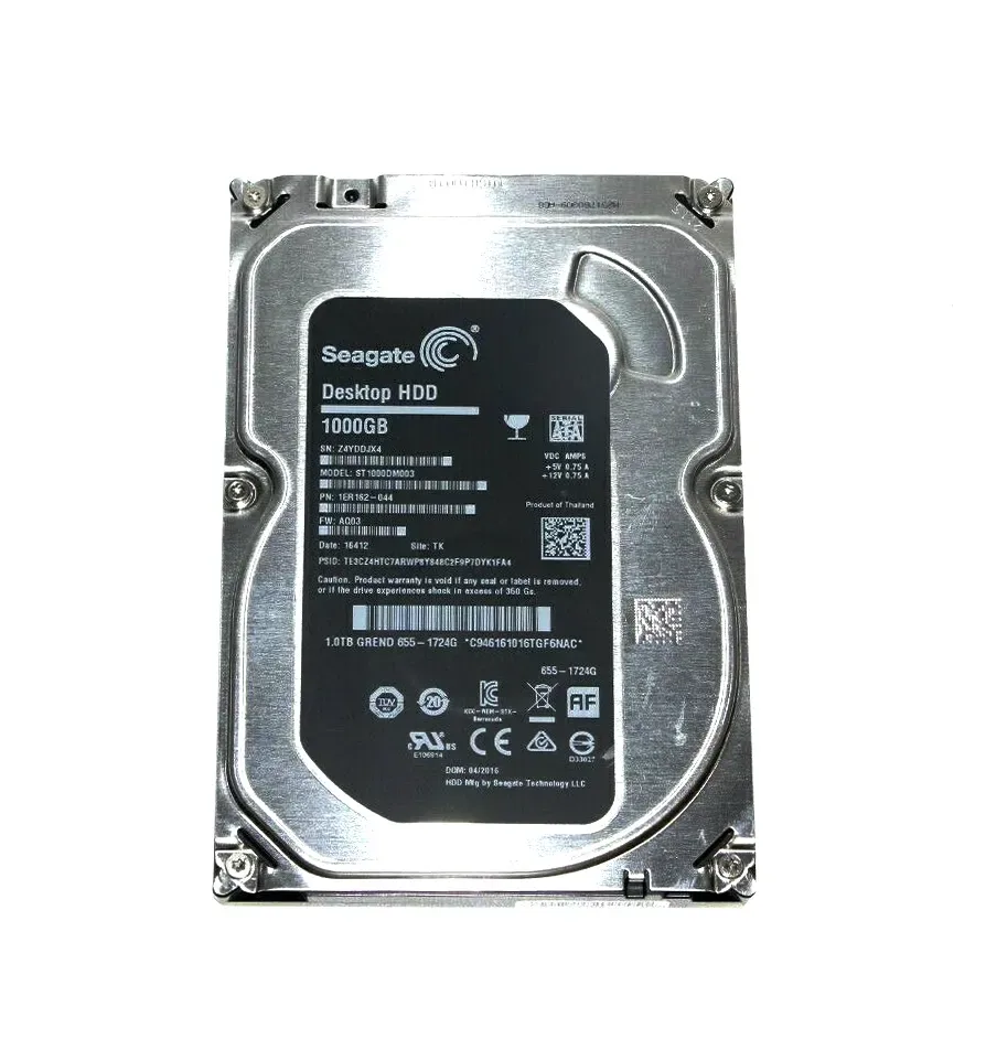 1ER162-044 - Seagate 1TB 7200RPM SATA 6Gb/s 64MB Cache (RoHS) 512e 3.5-inch Hard Drive