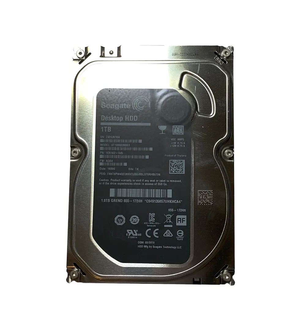 1ER162-045 - Seagate 1TB 7200RPM SATA 6Gb/s 64MB Cache (RoHS) 512e 3.5-inch Hard Drive