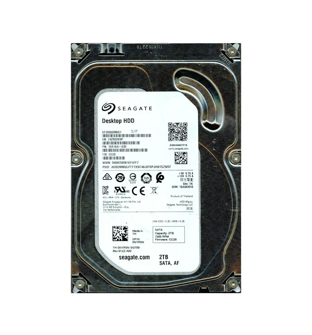 1ER164-030 - Seagate 2TB 7200RPM SATA 6Gb/s 64MB Cache (RoHS) 3.5-inch Hard Drive