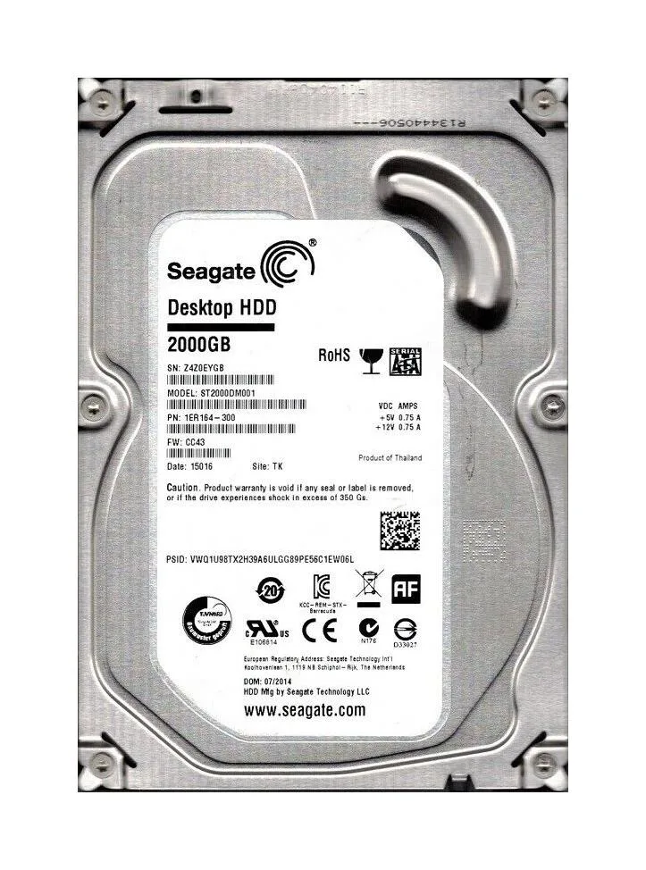 1ER164-300 - Seagate 2TB 7200RPM SATA 6Gb/s 3.5-inch Hard Drive