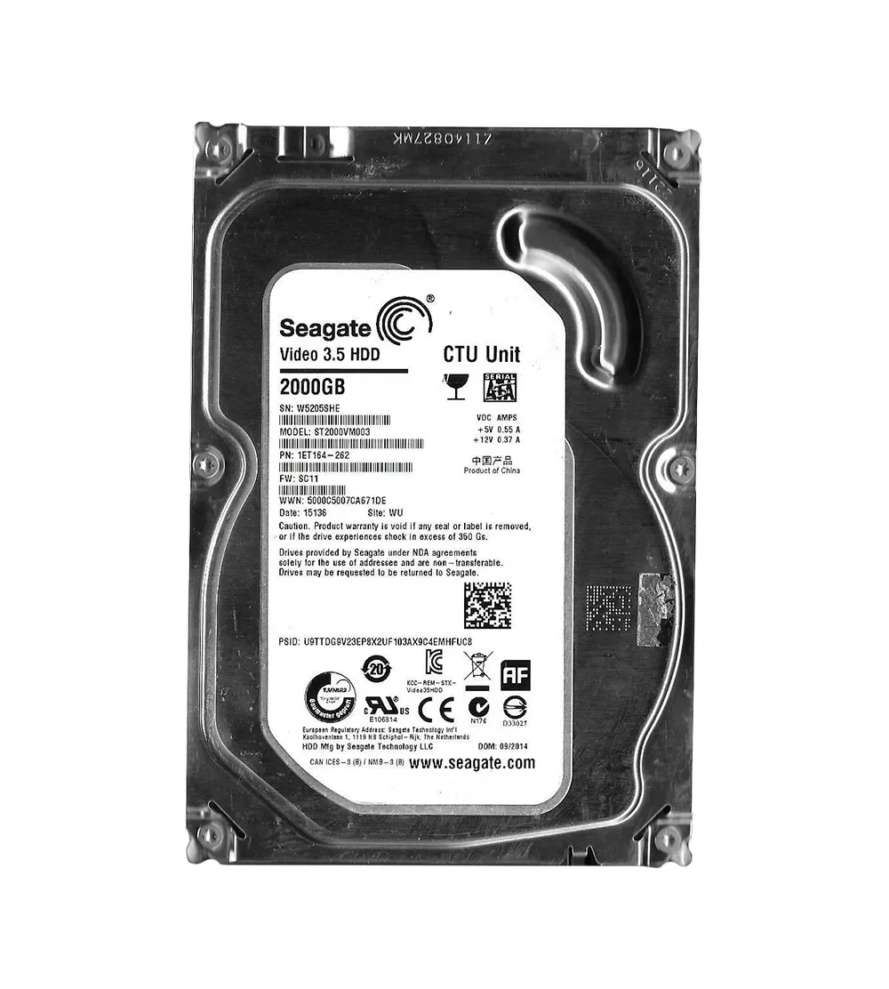 1ET164-262 - Seagate 2TB 5900RPM SATA 6Gb/s 64MB Cache (CE) 3.5-inch Hard Drive