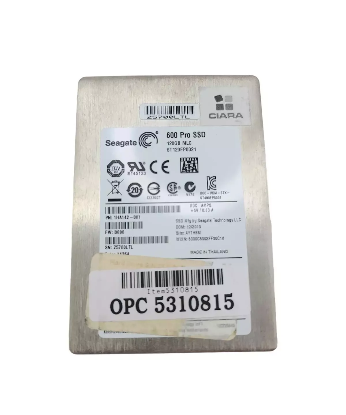 1HA142-001 - Seagate 600 Pro 120GB Multi-Level-Cell SATA 6Gb/s 2.5-inch Solid State Drive
