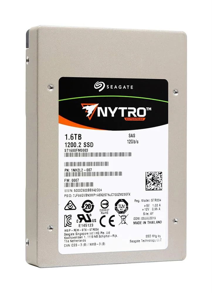 1NH2L2-007 - Seagate 1200.2 1.6TB Multi-Level-Cell SAS 12Gb/s 10-DWPD 2.5-inch Solid State Drive