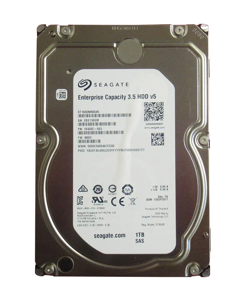 1V420C-003 - Seagate Enterprise Capacity V.5 1TB 7200RPM SAS 12Gb/s 128MB Cache (4kn) 3.5-inch Hard Drive