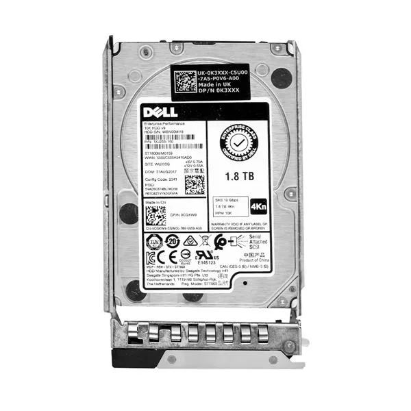 1XJ233-150 - Seagate Performance 1.8TB 10000RPM SAS 12Gb/s 256MB Cache 2.5-inch Enterprise Hard Drive