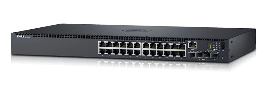 Dell 210-ASNF N1524 24-Ports 10/100/1000Base-T RJ-45 4-Ports 10GBase-X SFP+ Layer 3 Managed 1U Rack-mountable Network Switch