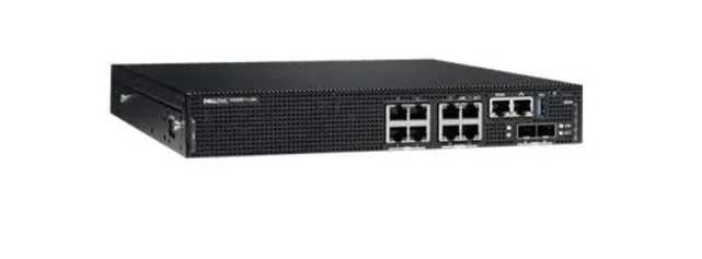 Dell 210-ASPM PowerSwitch N3208PX-ON 4-Ports PoE+ 5GBase-T RJ-45 4-Ports 10/100/1000Base-T RJ-45 2-Ports 10GBase-X SFP+ Layer 3 Managed 1U Rack-mountable Network Switch