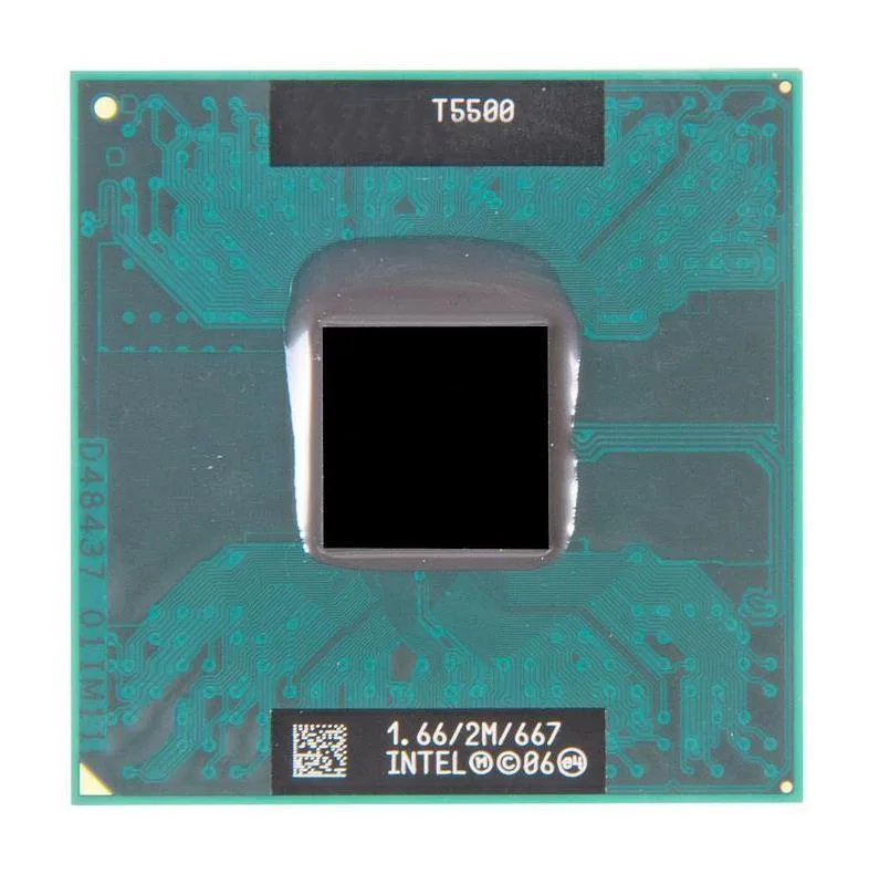 222-5483 - Dell 1.66GHz 667MHz FSB 2MB L2 Cache Socket PBGA479 / PPGA478 Intel Core 2 Duo T5500 Dual Core Processor