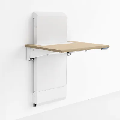 24-802-S893 - Ergotron WorkFit Elevate with Power Access (Mendota maple) Sit-Stand Wall Desk