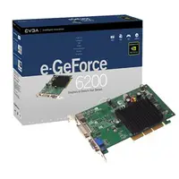 256-A8-N341-AX - EVGA e-GeForce 6200 256MB 64-Bit DDR AGP 4X/ 8X VGA/ DVI/ S-Video Out Video Graphics Card