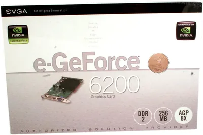 256-A8-N341-BX - EVGA e-GeForce 6200 256MB 64-Bit DDR AGP 4X/ 8X VGA/ DVI/ S-Video Out Video Graphics Card