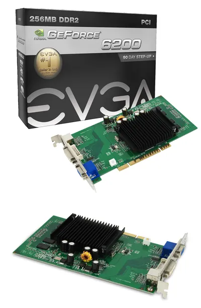 256-P2-N362-TR - EVGA GeForce 6200 256MB DDR 128-Bit PCI Express x16 Video Graphics Card
