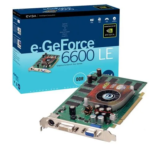 256-P2-N363-FX - EVGA GeForce 6600LE 256MB 128-Bit DDR PCI Express DVI-I/ VGA/ TV-Out Video Graphics Card