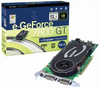 256-P2-N537-R1 - EVGA e-GeForce 7800 GT 256MB 256-Bit GDDR3 PCI Express x16 SLI Support Video Graphics Card