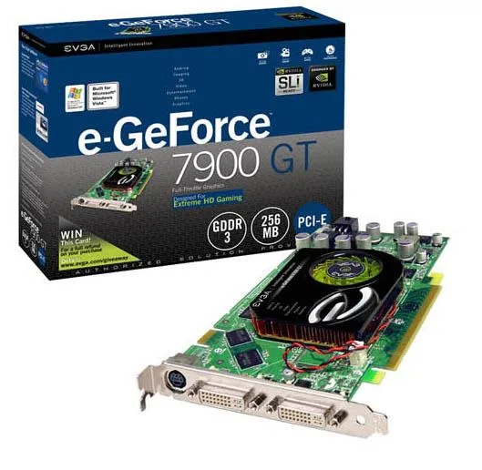 256-P2-N569-R1 - EVGA GeForce 7900 GT Signature Series 256MB GDDR3 256-Bit SLI Support PCI Express x16 Video Graphics Card