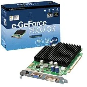 256P2N541B3 - EVGA GeForce 7600GS 256MB 128-Bit GDDR2 PCI Express x16 DVI / D-Sub/ VGA / S-Video Out/ SLI Support Video Graphics Card